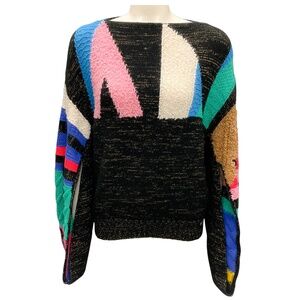CHANEL BLACK MULTI RUNWAY 2019 EGYPT NEW YORK CASHMERE KNIT PULLOVER SWEATER
